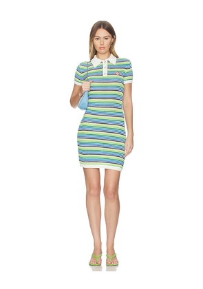 Casablanca Stripe Dress in Green,Blue. Size S. Also in XS, M.