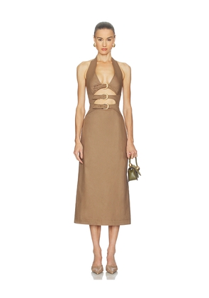 Cult Gaia Estelle Dress in Brown. Size 2. Also in 0, 6, 8.