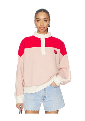 Araminta James Aj Vintage Knit Sweatshirt in Pink,Red. Size M. Also in S, L.