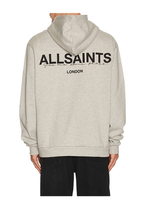 ALLSAINTS Halcyon Hoodie in Grey. Size M. Also in S, L, XL/1X.