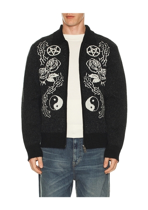 ALLSAINTS Warner Cardigan in Black. Size M. Also in S, L, XL/1X.