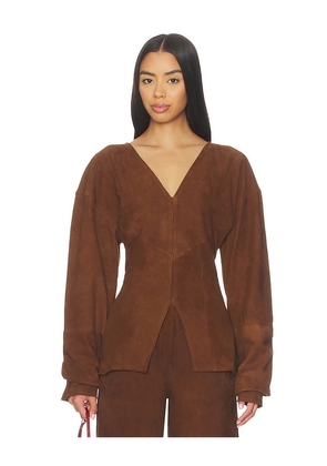 Deme by Gabriella The Chelsea Top in Brown. Size M. Also in XS.