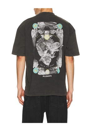 ALLSAINTS Mysteries Tee in Charcoal. Size M. Also in S, L, XL/1X.
