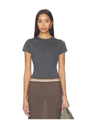 Aya Muse Baby Tee in Grey. Size M. Also in S, L.