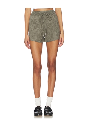 BLANKNYC Tie Shorts in Olive. Size M. Also in L, S, XS.
