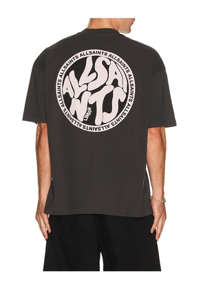 ALLSAINTS Distortion Tee in Black. Size M. Also in S, L, XL/1X.