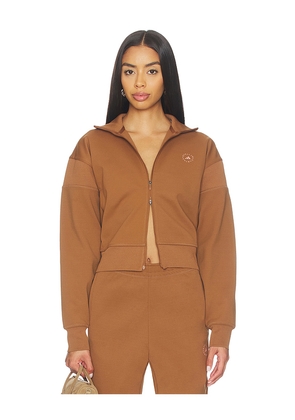 adidas by Stella McCartney Knitted Track Top in Brown. Size S. Also in XS, M, XL.