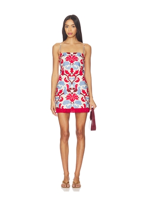 Cara Cara Valencia Mini Dress in Red,Blue. Size 12. Also in 4, 6.
