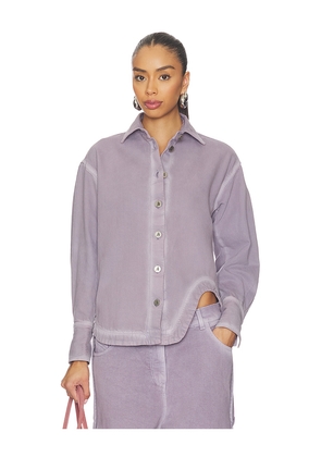 THE ATTICO Bomber Shirt Jacket in Mauve. Size 36. Also in 38, 40, 42, 44.