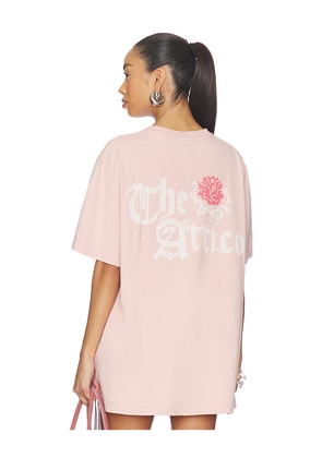 THE ATTICO Oversized T-Shirt in Rose. Size 38. Also in 36, 40, 42, 44.