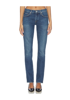 AGOLDE Cocktail Low Rise Stacked Skinny Jeans in Blue. Size 24. Also in 26, 27, 28, 33, 34.