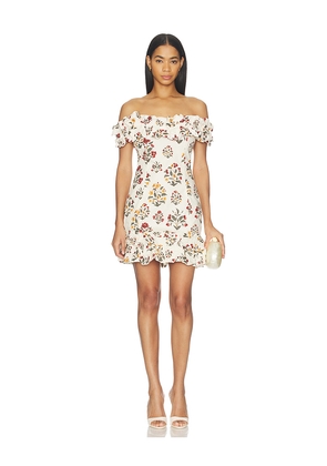 Agua by Agua Bendita Jardin Mini Dress in Ivory. Size L. Also in M, S, XL, XS.