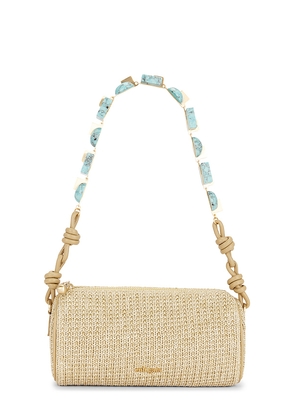 Cult Gaia Zozina Shoulder Bag in Tan,Teal.