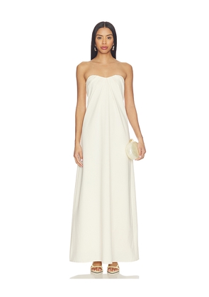 ALL THE WAYS Libertee Strapless Maxi Dress in Ivory. Size L. Also in M, S, XL, XS, XXS.