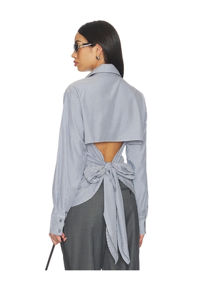 ALL THE WAYS Clarise Open Back Top in Grey. Size L. Also in M, S, XS, XXS.
