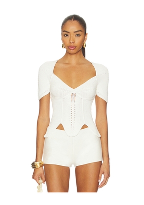 Cult Gaia Eliza Top in White. Size M. Also in XS, S, L.