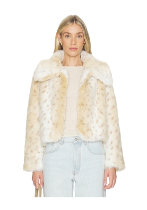 Bubish Chelsea Faux Fur Jacket in Neutral. Size M. Also in L, S, XL.