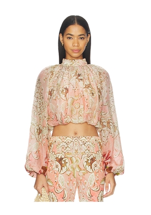 HEMANT AND NANDITA Top in Coral. Size M. Also in S.