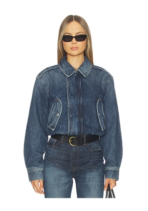 AGOLDE Shane Jacket in Blue. Size L. Also in M, S, XL, XS.