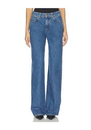 BALMAIN Denim Straight Leg in Blue. Size 34. Also in 36, 38, 40.