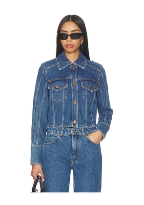 BALMAIN Denim Jacket in Blue. Size 36. Also in 34, 38.