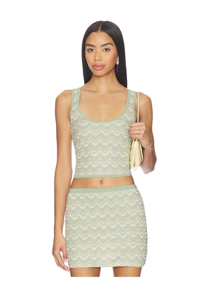 DEVON WINDSOR Felina Tank Top in Sage. Size M. Also in L, S, XS.