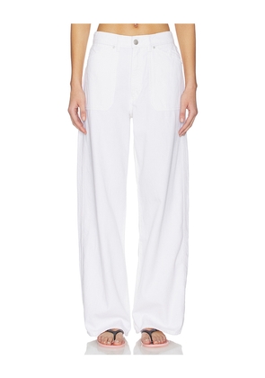 DL1961 Taylor Aura High Rise Relaxed Barrel Jeans in White. Size 23. Also in 24, 25, 26, 28, 30, 32.
