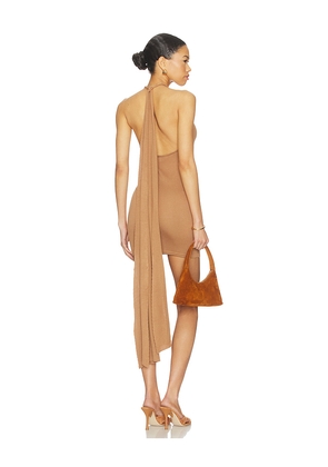 Aya Muse Onda Mini Dress in Brown. Size M. Also in L, S, XS, XXS.