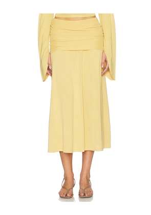 Aya Muse Rylin Skirt in Mustard. Size M. Also in XXS, XS, S.