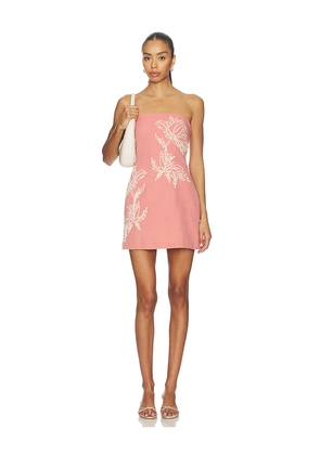 HEMANT AND NANDITA Strapless Mini Dress in Pink. Size L. Also in XL.