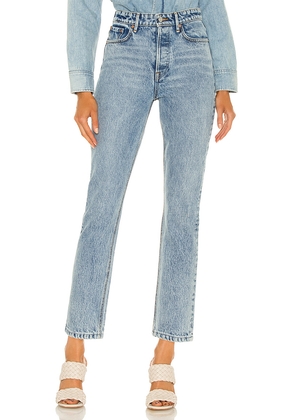 GRLFRND Karolina High Rise Straight Crop in Denim-Light. Size 31. Also in 32.