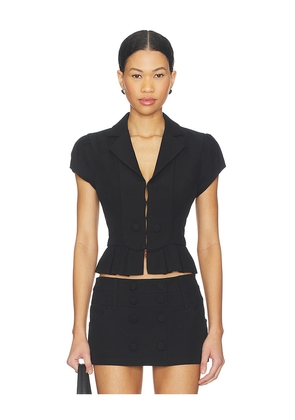 GUIZIO Mollie Cap Sleeve Blazer in Black. Size M. Also in S, XS.