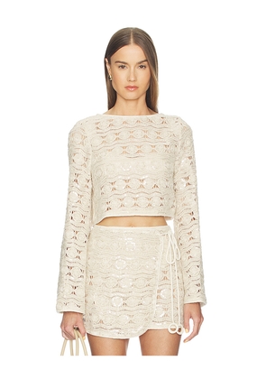 AZULU Nico Top in Beige. Size M. Also in L, S, XS.