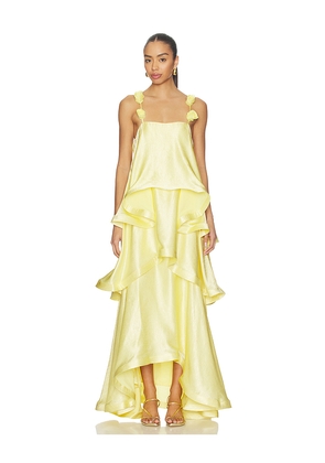 ELLIATT Thalia Gown in Yellow. Size M. Also in XL, XXL.