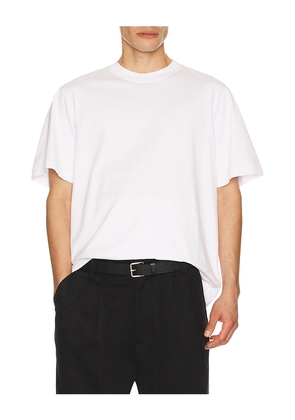 AGOLDE Asha Mock Neck Tee in White. Size L. Also in S, M.