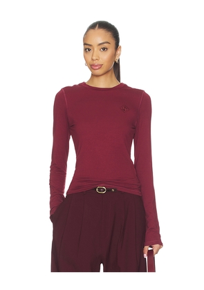 Casablanca Lightweight Long Sleeve Tee in Red. Size M. Also in XS, S.