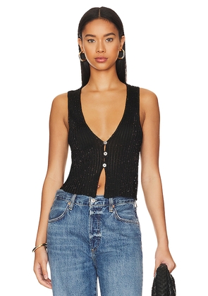 Free People Seascape Vest in Black. Size M. Also in L, XL.