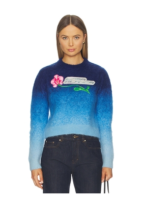 Casablanca Gradient Orchid Sweater in Blue. Size S. Also in XS, M.