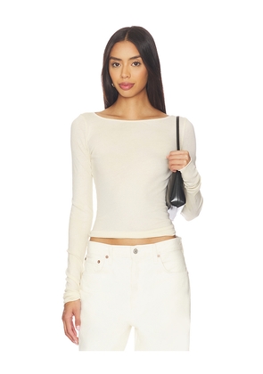 COTTON CITIZEN x REVOLVE Marbella Boat Neck Shirt in Lemon. Size M. Also in XS, S, L.