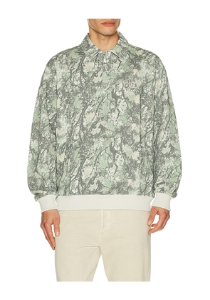 Bad Birdie French Terry Polo in Grey. Size L. Also in M, S, XL/1X.