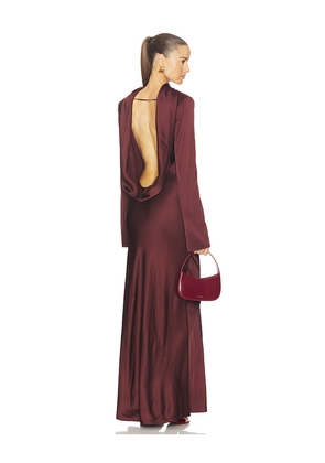 Camila Coelho Calena Gown in Chocolate. Size M. Also in S, XXS, XS, L, XL.