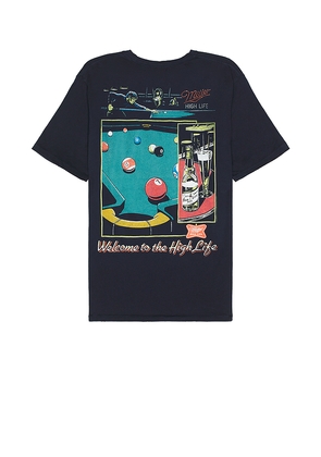 Junk Food Welcome To The High Life Tee in Blue. Size XS. Also in S.