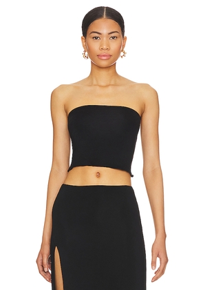 Indah Minimal Bandeau Top in Black. Size M. Also in L, XL.