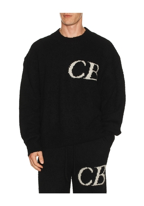 Cole Buxton Logo Knit Sweater in Black. Size M. Also in S, L.