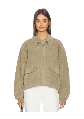 Citizens of Humanity Vivienne Suede Jacket in Olive. Size L. Also in M, XL.