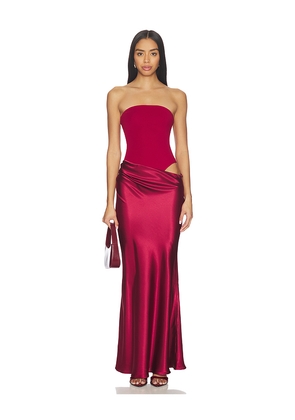 ALL THE WAYS Carrie Maxi Dress in Red. Size M. Also in L, S.