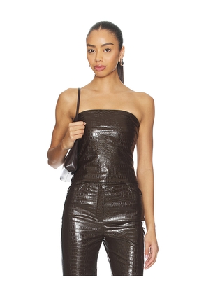 CULTNAKED Killa Bandeau Top in Chocolate. Size M. Also in S, XL, XS, XXS.