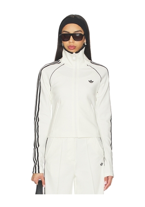 adidas Originals Slim Fitted Firebird Track Top in White. Size L. Also in XS.