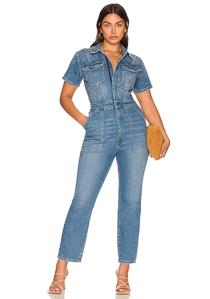 Good American Fit For Success Jumpsuit in Denim-Medium. Size 4X. Also in 3X, 5X.