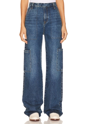 GRLFRND Elyse Trouser Cargo Jeans in Blue. Size 26. Also in 25, 27.